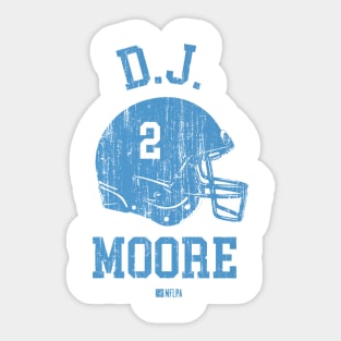 D.J. Moore Carolina Helmet Font Sticker